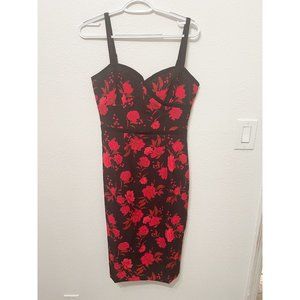 Floral Sweetheart Pencil Dress